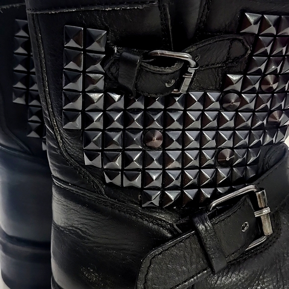 Ash Studded Black Ankle Boots - Picture 11 of 15